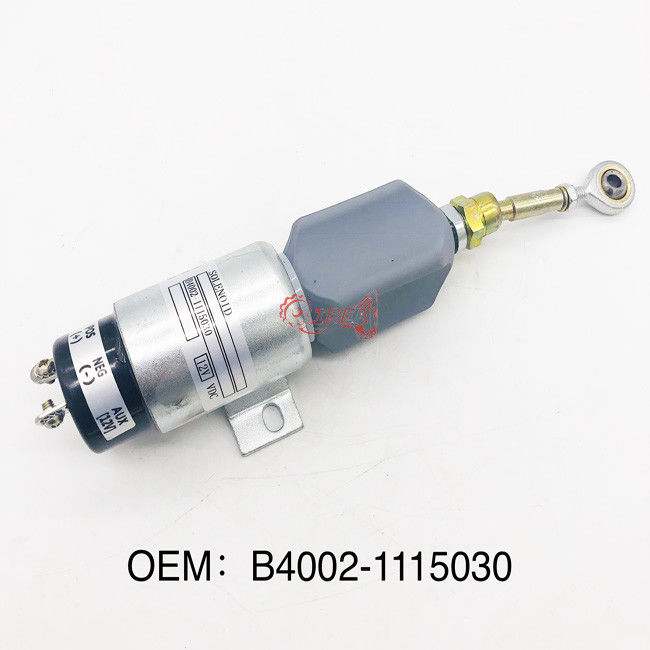 B4002-1115030 Excavator Spare Parts 24v Diesel Engine Fuel Stop Solenoid